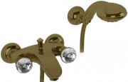 Смеситель для ванны с душем Migliore Korona Swarovski ML.KRN-4702 цвет бронза